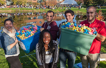 Annual Duck Race at Family and Friends Weekend at Bryant University