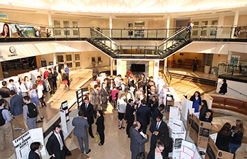 Bryant students participate in the University's Research and Engagement Day.