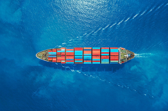A cargo ship