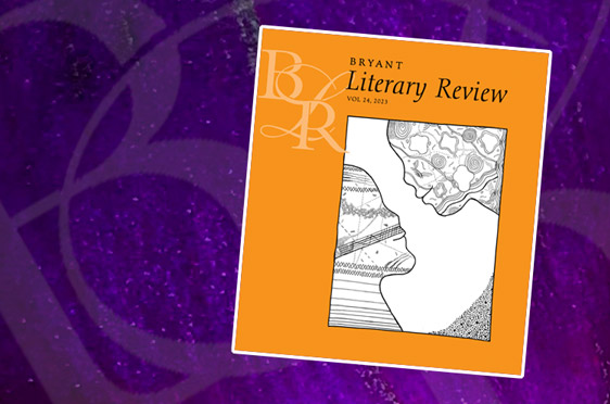 The cover of the Bryant Literary Review on a purple background.