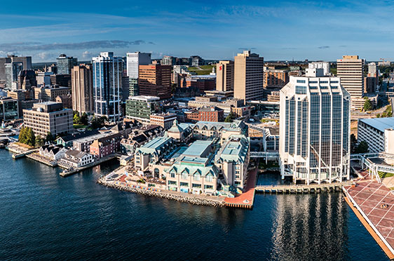 A skyline shot of Halifax, Nova Scotia