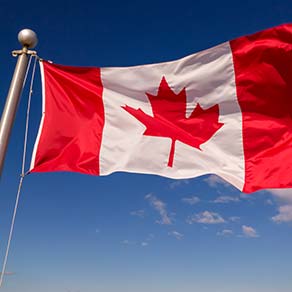 The Canadian flag.